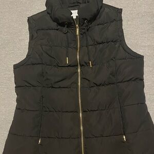 Calvin Klein Black Puffer with Gold Accents